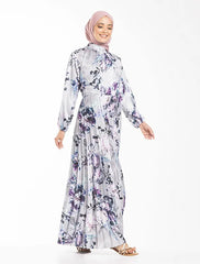 Print Satin Pleat Maxi SS13