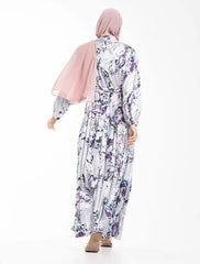 Print Satin Pleat Maxi SS13