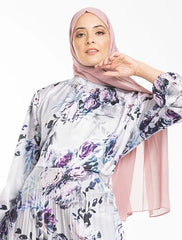 Print Satin Pleat Maxi SS13