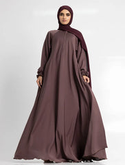 Mauve Mid Zip Umbrella Abaya