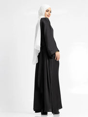 Black Silky Abaya