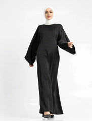 Black Silky Abaya