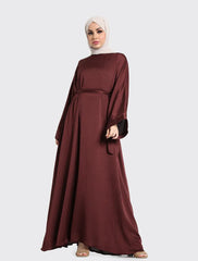 Plum Silky Abaya