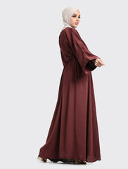 Plum Silky Abaya