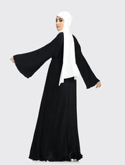 Black Pleated Abaya