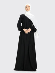 Black Zip Umbrella Abaya