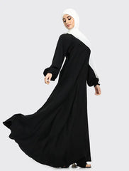 Black Zip Umbrella Abaya