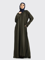 Khaki Basic Abaya