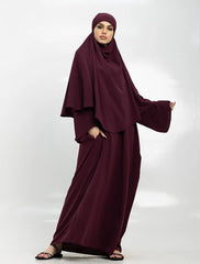 Plum Khimar Abaya