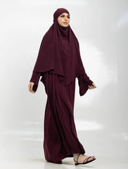 Plum Khimar Abaya