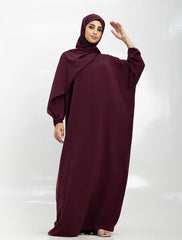 Plum Instant Hijab Abaya