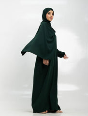 Green Instant Hijab Abaya