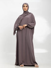 Mauve Instant Hijab Abaya