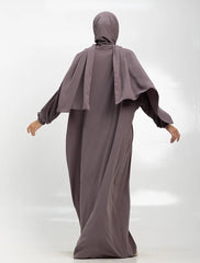 Mauve Instant Hijab Abaya