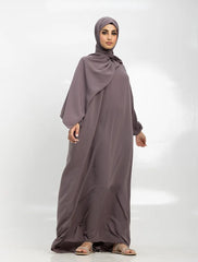 Mauve Instant Hijab Abaya