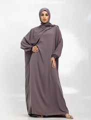 Mauve Instant Hijab Abaya