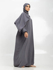 Grey Instant Hijab Abaya