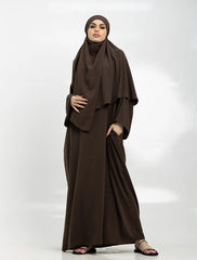 Brown Khimar Abaya