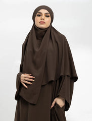 Brown Khimar Abaya