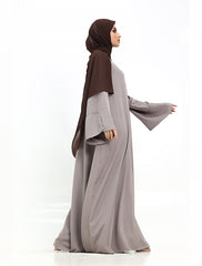 Stone Split Cuff Plain Abaya