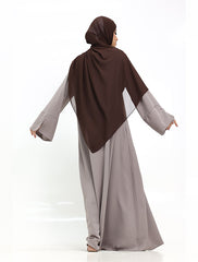 Stone Split Cuff Plain Abaya