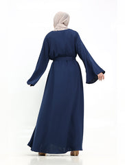 Navy Wide Sleeve Plain Abaya