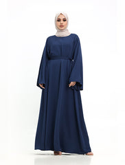Navy Wide Sleeve Plain Abaya