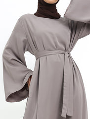 Stone Wide Sleeve Plain Abaya
