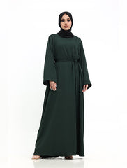 Green Cuff Plain Abaya