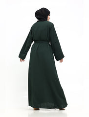 Green Cuff Plain Abaya