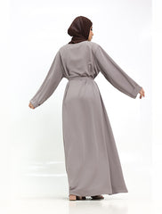 Stone Cuff Plain Abaya