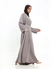 Stone Cuff Plain Abaya