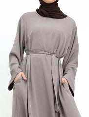Stone Cuff Plain Abaya