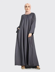 Grey Basic Abaya