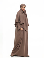 Mocha Khimar Abaya