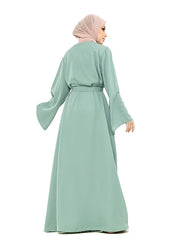 Mint Wide Sleeve Plain Abaya