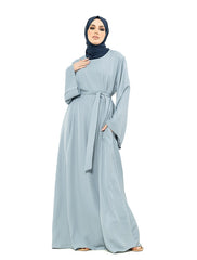Blue Wide Sleeve Plain Abaya