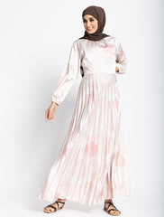 Print Satin Pleat Maxi SS6