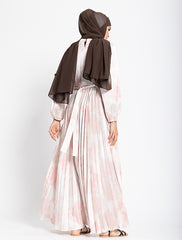 Print Satin Pleat Maxi SS6