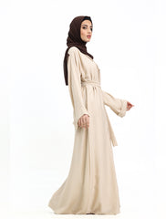 Beige Simple Kimono