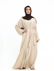 Beige Simple Kimono