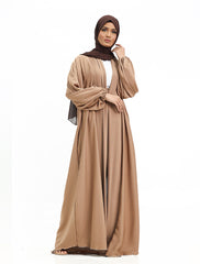 Mocha Wrap Saree Kimono