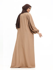 Mocha Wrap Saree Kimono