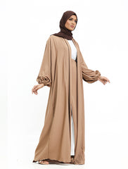 Mocha Wrap Saree Kimono