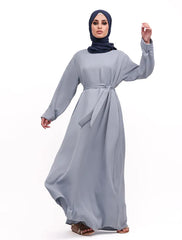 Blue Cuff Plain Abaya