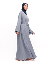 Blue Cuff Plain Abaya