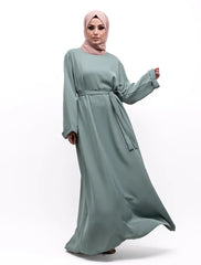 Mint Cuff Plain Abaya
