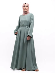 Mint Cuff Plain Abaya
