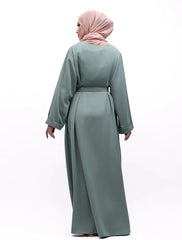 Mint Cuff Plain Abaya