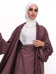 Mauve Wrap Saree Kimono